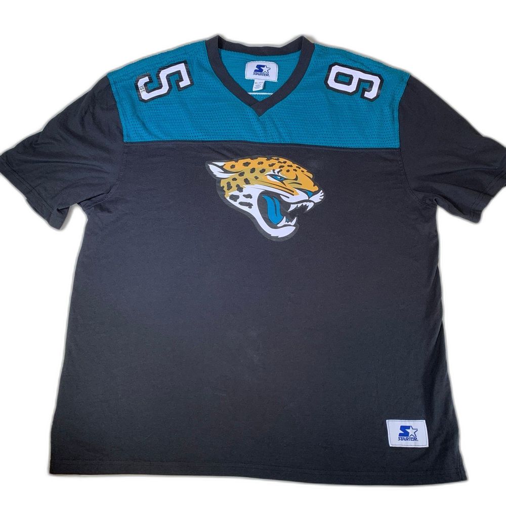 STARTER Men's Black and Teal Jersey